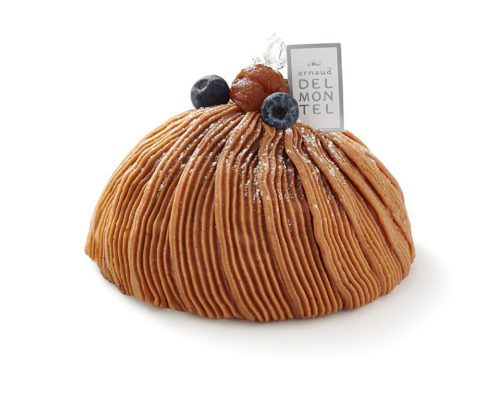 Mont-Blanc : crème de marron, meringue et cœur de cassis